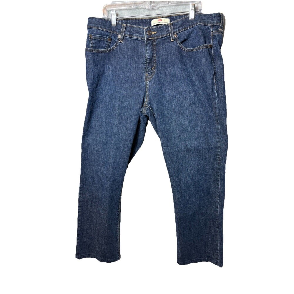 Levis 512 Perfectly Shaping Jeans womens 20W straight dark wash
